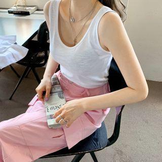 U-neck M Lange Tank Top In 9 Colors