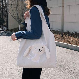 Dog Corduroy Tote Bag