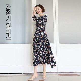 Tie-waist Maxi Floral Dress