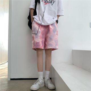 Tie-dye Print Wide-leg Shorts