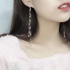 Alloy Fringed Earring 1 Pair - Stud Earrings - Silver - One Size