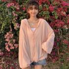 Long-sleeve Plain Zip Sports Jacket