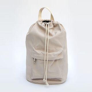 Pocket-front Drawcord Sling Bag
