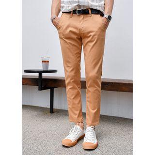Cropped Straight-cut Pants In 8 Colors