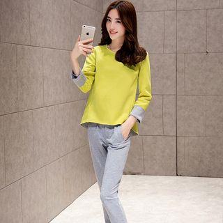 Set: Long-sleeve Top + Sweatpants