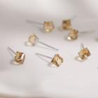 Cube Stud Earring Stud Earring - 1 Pair - Cube - Light Yellow - One Size