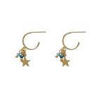 Star Open Hoop Dangle Earring