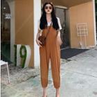 Short-sleeve T-shirt / Spaghetti Strap Jumpsuit