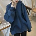 V-neck Hoodie Blue - One Size