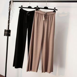 Plain Straight Wide Leg Pants