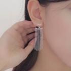 925 Sterling Silver Fringed Earring As Shown In Figure - One Size