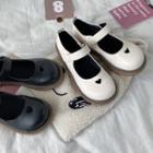 Plain Heart Cutout Mary Jane Shoes