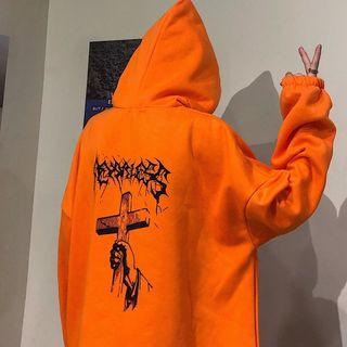 Crisscross Print Hoodie