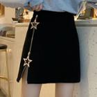 Star Zipper Mini Skirt
