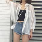 Open-front Light Cardigan White - One Size