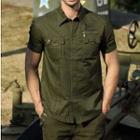 Print Short-sleeve Dual Pocket Shirt