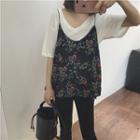 Spaghetti Strap Floral Print Top