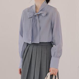 Plain Ribbon Blouse