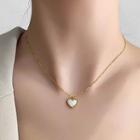 Heart Shell Pendant Alloy Necklace A - White - One Size