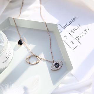 Stainless Steel Eye Pendant Necklace As Shown In Figure - One Size