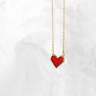 Sterling Silver Heart Necklace Necklace - S925 Silver - Gold - One Size