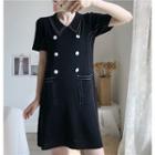 Loose-fit Short-sleeve Knit Dress