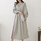 Contrast-trim Maxi T-shirt Dress