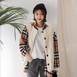 Round-neck Boucl -knit Vest