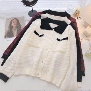 Long-sleeve Two-tone Sweater
