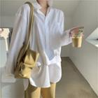 Mock Two-piece Blouse / Straight-cut Pants