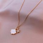 Star Rhinestone Shell Pendant Alloy Necklace Necklace - Gold - One Size