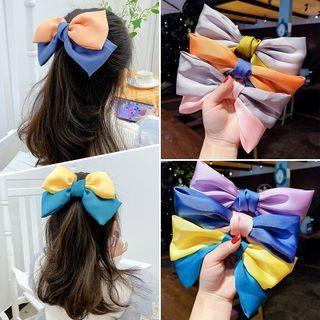 Colour Block Bow Hair Clip