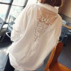 Lace-back Oversized Blouse