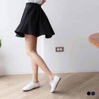 Solid Dark Coloured Circle A-line Skirt