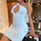 Cut-out Off-shoulder Mini Bodycon Dress