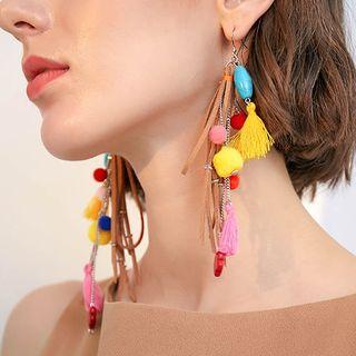 Tassel Fringed Earring 1 Pair - As Shown In Figure - One Size