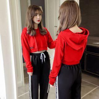 Cropped Hoodie / Straight Leg Sweatpants / Set