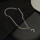 Couple Matching Moon Pendant Chain Necklace As Shown In Figure - One Size