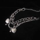 Stainless Steel Heart Bracelet 0066a - Silver - One Size