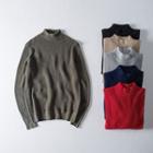 Stand-collar Knit Sweater
