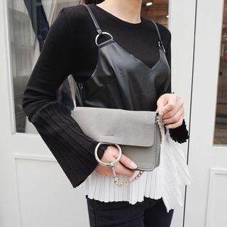 Pleated-sleeve Knit Top