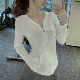 Zip Jacket Cardigan - White - One Size