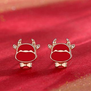 Ox Sterling Silver Earring 1 Pair - Ox Earrings - One Size