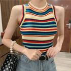 Rainbow Striped Halter Suspender As Shown In Figure - One Size