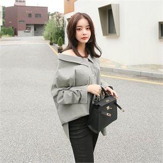Off-shoulder Boxy-fit Shirt