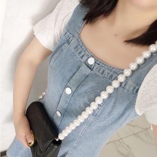 Faux Pearl Chain For Crossbody Bag