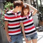 Couple Matching Striped T-shirt