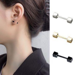 Cube Sterling Silver Through & Through Earring