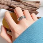 925 Sterling Rope Open Ring K768 - Silver - One Size