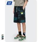 Ethnic-print Straight-cut Shorts